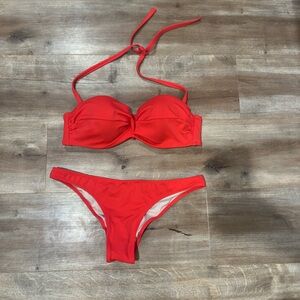 Red Women's Swimwear Bikini Set